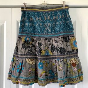 Jackpot of Denmark Art Deco print skirt w/ velvet